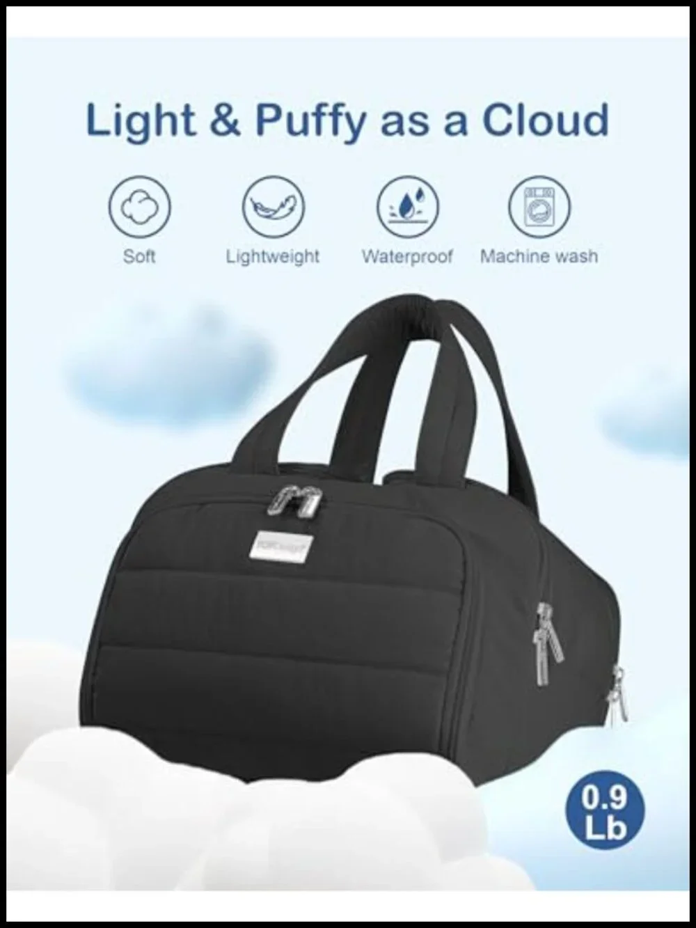 Puffer Large Travel Toiletry Bag with Handle, Lightweight Waterproof Makeup